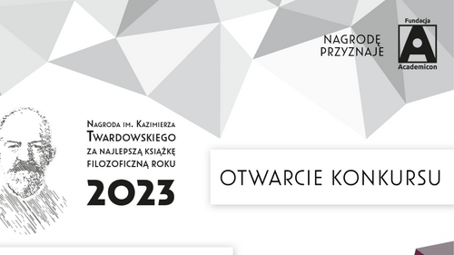 Otwarcie konkursu o Nagrodę im. Kazimierza Twardowskiego za najlepszą książkę filozoficzną roku 2023